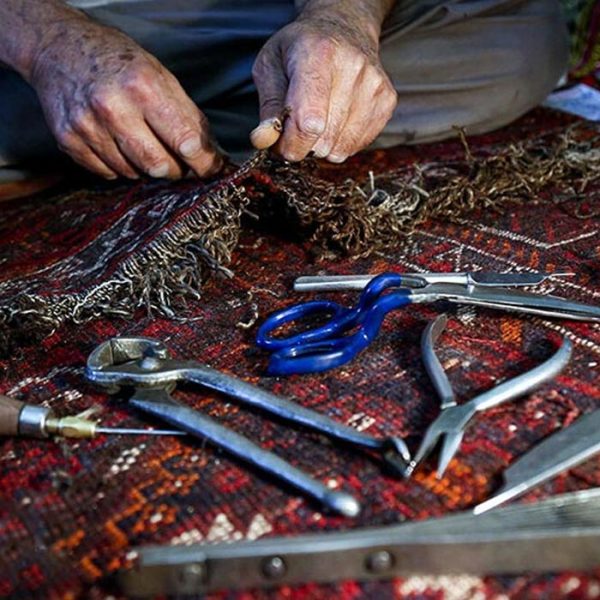 ترمیم پارگی و بید خوردگی فرش - قالیشویی پاکسان