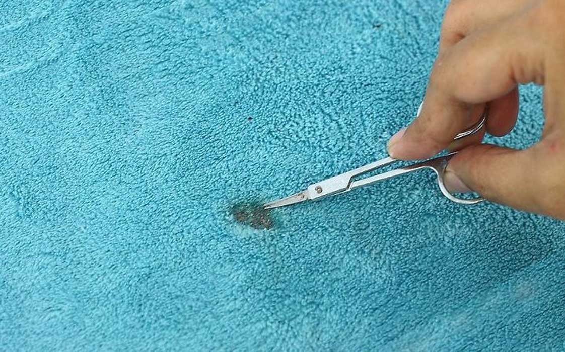 رفع سوختگی فرش دستباف - قالیشویی پاکسان